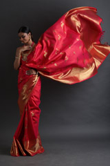 Coral Silk SareeIMG_9298