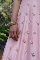 White Stone Golden Bangles1681