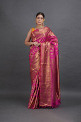 Deep Pink Kanjeevaram SareeADL00447