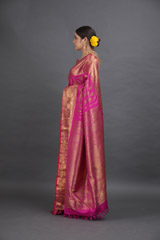 Deep Pink Kanjeevaram SareeADL00452