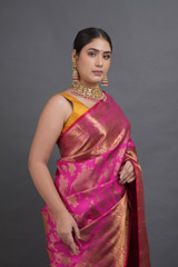 Deep Pink Kanjeevaram SareeADL00459