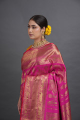 Deep Pink Kanjeevaram SareeADL00462
