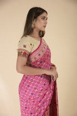 Pink Georgette Saree_DTR1474