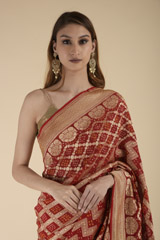 Red Georgette Saree_DTR1061