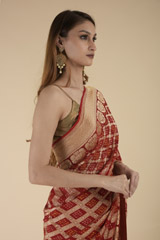 Red Georgette Saree_DTR1062