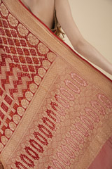 Red Georgette Saree_DTR1066