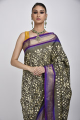 Grey Ikkat Saree_DSC4048