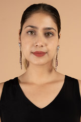 Maroon Oval EarringsDSC03759