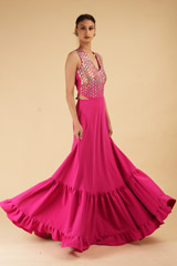 Hot Pink Bali Gown