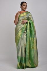 Shades of Green Silk Saree