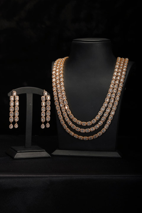 Stone Embedded Neck Piece Set