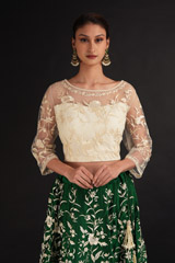 Green Embroidered Top Bottom SetDSC06899