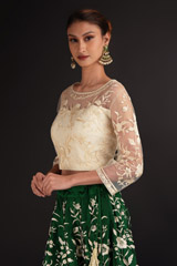 Green Embroidered Top Bottom SetDSC06903