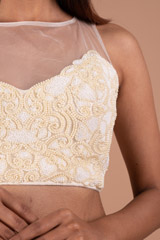 Off White Embroidery LehengaDSC08714