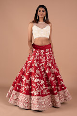 Off White Embroidery LehengaDSC08720