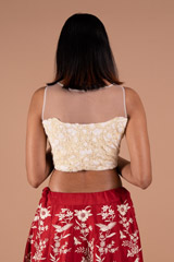 Off White Embroidery LehengaDSC08722