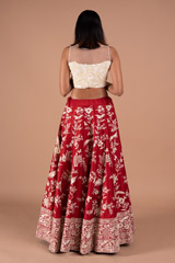 Off White Embroidery LehengaDSC08724