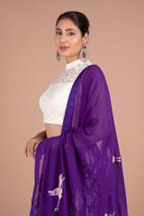 Purple  Embroidery LehengaDSC06086