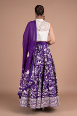 Purple  Embroidery LehengaDSC06093