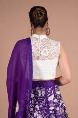 Purple  Embroidery LehengaDSC06094