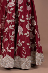 Maroon Embroidery Lehenga SetDSC05475