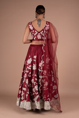 Maroon Embroidery Lehenga SetDSC05481