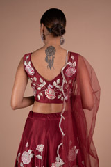 Maroon Embroidery Lehenga SetDSC05482