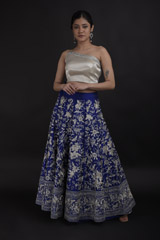 Blue Embroidered Top Bottom Set1780_video