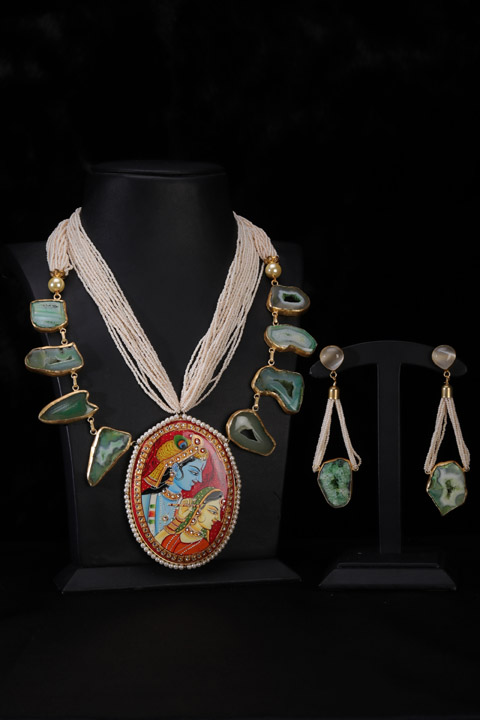 Minakari And Stones Necklace set