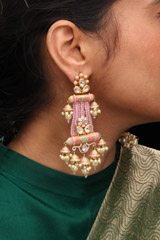 Pink Beaded EarringsIMG_0971