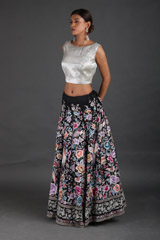 Black Embroidered Top Bottom Set1788_video