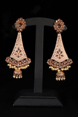 Minakari And Pearls Earing