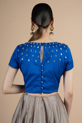 Royal Blue Saree BlouseDSC09625