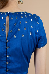 Royal Blue Saree BlouseDSC09626