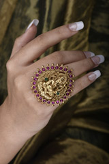 Ruby and Gold Ganesha Ring_SUB1531