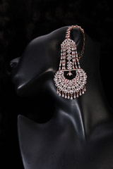 Stone Embedded Long Earrings