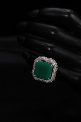 Emerald Green Stud RingIMG_1581