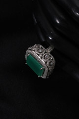 Emerald Green Stud RingIMG_1585