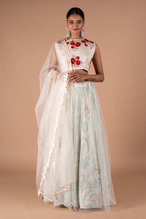 Vintage Rose LehengaDSC09724