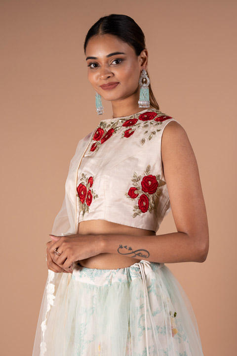 Vintage Rose LehengaDSC09736