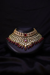 Kundan Red and Gold Heavy Necklace SetIMG_9814