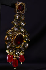 Kundan Red and Gold Heavy Necklace SetIMG_9822