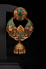 Green Stone Embedded EarringsIMG_0503