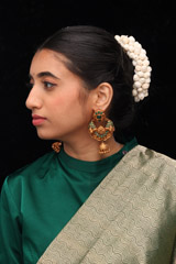 Green Stone Embedded EarringsIMG_0947