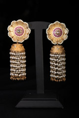 Flower Shaped Pearl Earrings