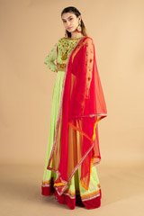 Green Georgette Aari Anarkali SuitDSC00471