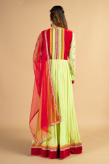 Green Georgette Aari Anarkali SuitDSC00476