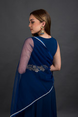 Deep Blue Slit Kurta Set_DSC7583-Edit