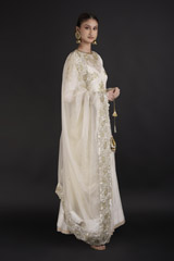 Ivory Chanderi Handloom Lehenga_DTR2929