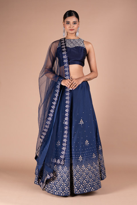 Sequin Tree Embroidered Lehenga